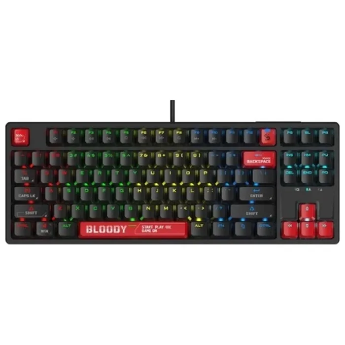 Bloody S87 RGB TKL BLMS Red Switch Kablolu Mekanik Oyuncu Klavyesi