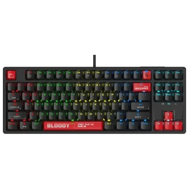 Bloody S87 RGB TKL BLMS Red Switch Kablolu Mekanik Oyuncu Klavyesi