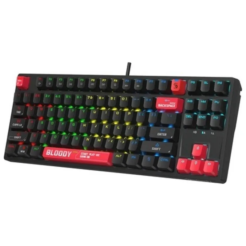 Bloody S87 RGB TKL BLMS Red Switch Kablolu Mekanik Oyuncu Klavyesi