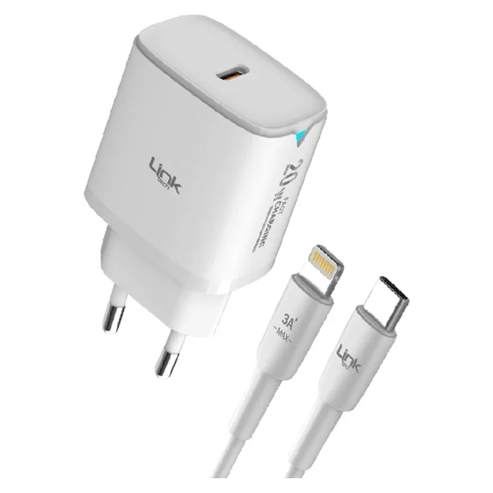 C308 SAFE TİP-C LİGHTNİNG KABLOLU 20W HIZLI ŞARJ ADAPTÖRÜ