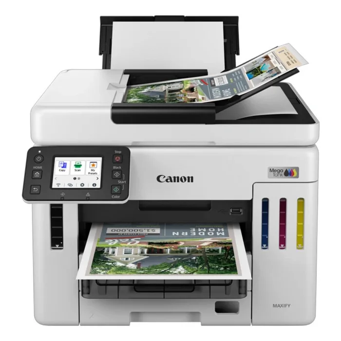Canon Maxify GX7140 Wi-Fi + Tarayıcı + Fotokopi + Faks Renkli Çok Fonksiyonlu Tanklı Mürekkep Püskürtmeli Yazıcı