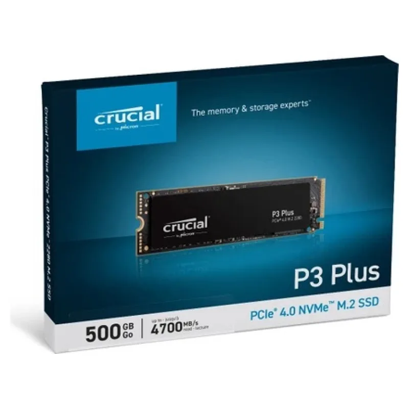 Crucial CT500P3PSSD8 500GB P3 3D NAND 4700MB/1900MB NVMe PCIe Gen4 M.2 SSD