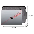D'VERS GRİ UNİSEX 13-14-15.6 INÇ UYUMLU MACBOOK KILIF NOTEBOOK LAPTOP ÇANTASI
