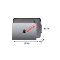 D'VERS GRİ UNİSEX 13-14-15.6 INÇ UYUMLU MACBOOK KILIF NOTEBOOK LAPTOP ÇANTASI