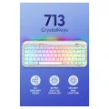 Daxi 713 CrystalKeys Dinamik RGB Oyuncu Klavyesi - Beyaz