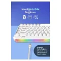 Daxi 713 CrystalKeys Dinamik RGB Oyuncu Klavyesi - Beyaz