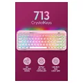 Daxi 713 CrystalKeys Dinamik RGB Oyuncu Klavyesi - Pembe