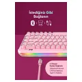 Daxi 713 CrystalKeys Dinamik RGB Oyuncu Klavyesi - Pembe