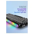 Daxi 713 CrystalKeys Dinamik RGB Oyuncu Klavyesi - Siyah