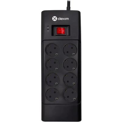 DEXİM SP08DG 8PORT AKIM KORUYUCU PRİZ