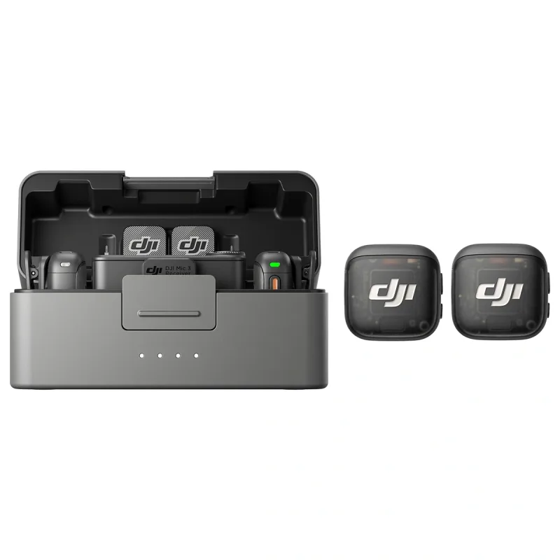 DJI Mic 3 Kablosuz 2 Kişilik Mikrofon Seti