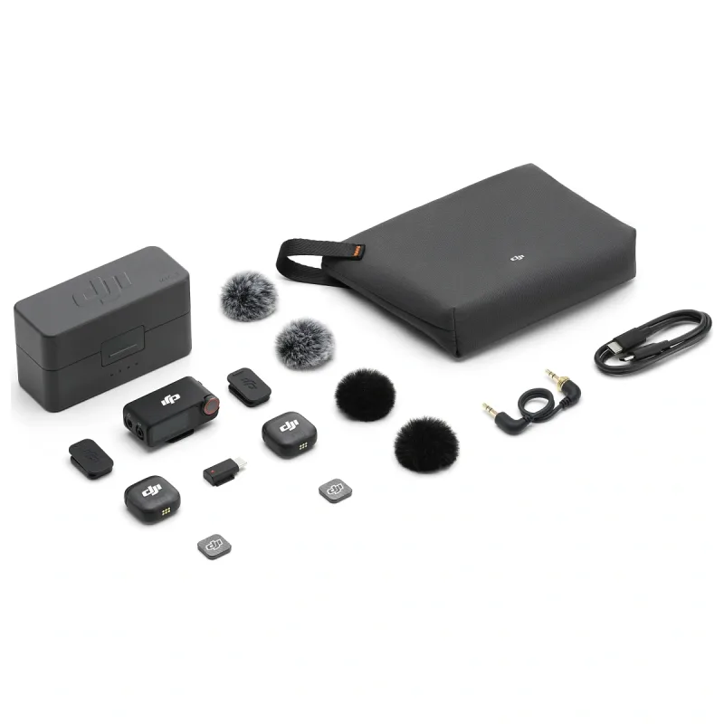 DJI Mic 3 Kablosuz 2 Kişilik Mikrofon Seti