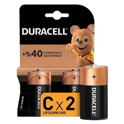 DURACELL ALKALİN C ORTA BOY PİL 2'Lİ