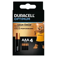 DURACELL OPTİMUM AAA PİL 4 LÜ PAKET 1.5 ALKALİN