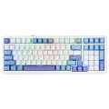 Aula F99 3 Modlu RGB Hot Swap Mekanik Linear GrayWood V3 Switch Kablosuz Makrolu Klavye Lila