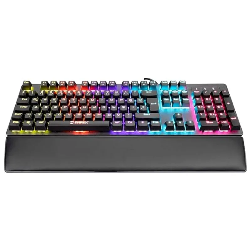 EVEREST KB-GX7 BLUESKY 21 IŞIK EFEKTLİ RED SWITCH BİLEK DESTEKLİ MEKANİK GAMİNG OYUNCU KLAVYESİ
