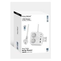 FULLTECH FTR-21 TERMAL AKIM KORUMALI ISIYA DAYANIKLI 2’Lİ DUVAR TİPİ PRİZ 2X USB 2X TYPE-C