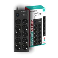 FULLTECH TERMAL AKIM KORUMALI 10 LU UZATMA KABLOSU 3XUSB 1X TYPE C FTR-14