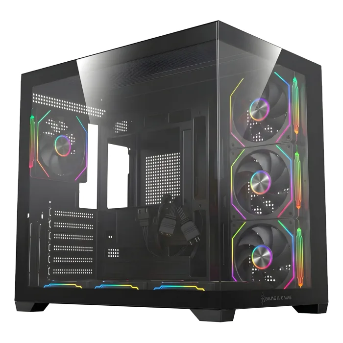Game İn Game Dream Siyah 7x12cm Argb Fanlı Akvaryum Kasa