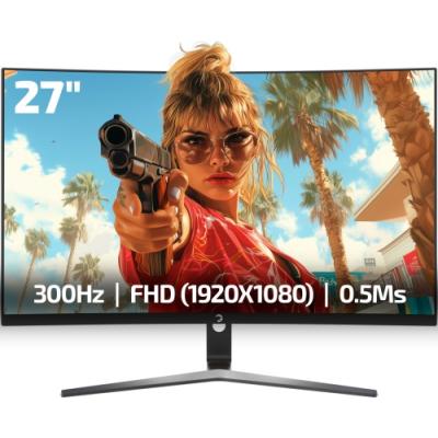 Gamepower 27" Vivid V80 Fast VA Panel Curved RGB 300Hz 0.5ms FHD 2x2W Speaker Oyuncu Monitörü