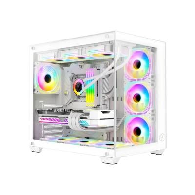GAMETECH PRİME V2 RGB TUŞ KONTROLLÜ 7X120 MM FAN OYUNCU KASASI BEYAZ RENK