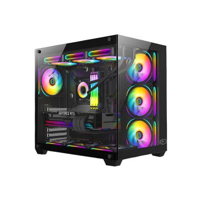 GAMETECH PRİME V2 TUŞ KONTROLLÜ RGB 10X120MM FAN SİYAH GAMİNG BİLGİSAYAR KASASI