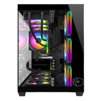 GAMETECH PRİME V2 TUŞ KONTROLLÜ RGB 10X120MM FAN SİYAH GAMİNG BİLGİSAYAR KASASI