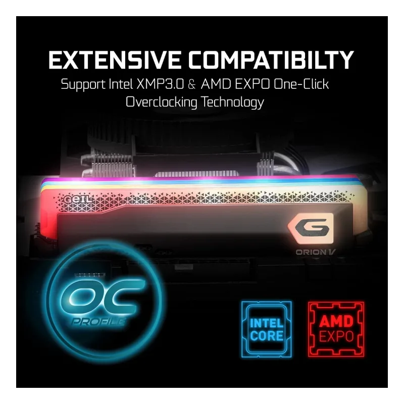 Geil Orion V RGB AMD 32 GB (2X16) 5200 MHz CL38 GAVSG532GB5200C38BDC DDR5 Ram