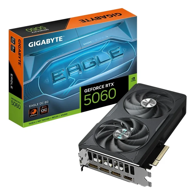 Gigabyte RTX 5060 Eagle OC 8G GV-N5060EAGLE OC-8GD 128 Bit GDDR7 8 GB Ekran Kartı