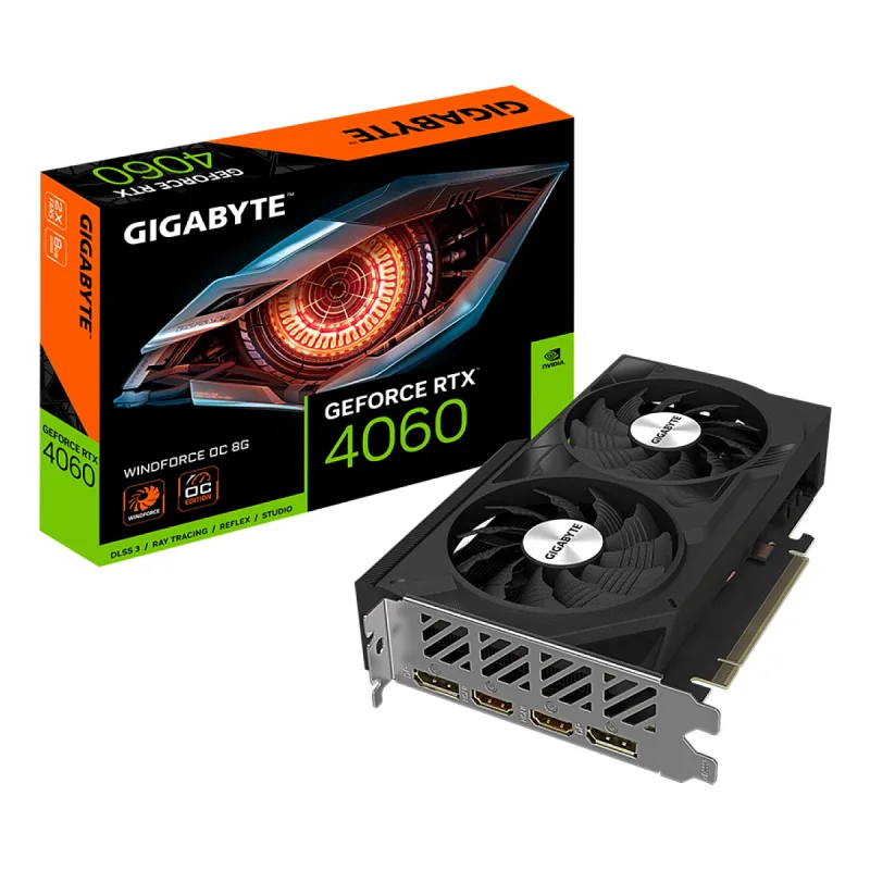 GİGABYTE WİNDFORCE OC RTX 4060 128 BİT GDDR6 8 GB EKRAN KARTI