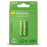 GP RECYKO ŞARJ EDİLEBİLİR AAA KALEM PİL 2'Lİ 650 MAH