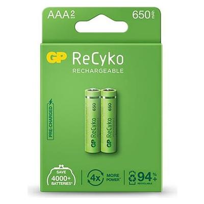 GP RECYKO ŞARJ EDİLEBİLİR AAA KALEM PİL 2'Lİ 650 MAH