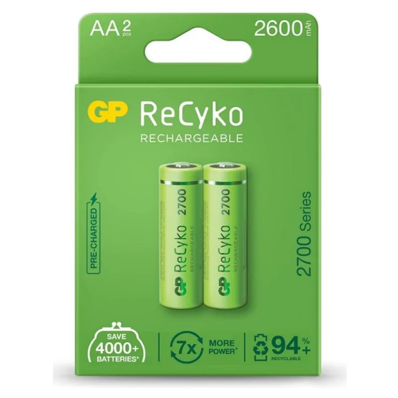 GP ŞARJ EDİLEBİLİR KALEM PİL 2700 MAH AA 2 ADET