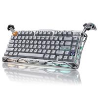 GRAVASTAR MERCURY K1 PRO RGB MEKANİK ALÜMİNYUM ÇERÇEVE İNGİLİZCE Q KABLOSUZ GAMİNG KLAVYE CYBERPUNK KLAVYE