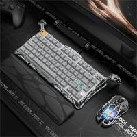 GRAVASTAR MERCURY K1 PRO RGB MEKANİK ALÜMİNYUM ÇERÇEVE İNGİLİZCE Q KABLOSUZ GAMİNG KLAVYE CYBERPUNK KLAVYE