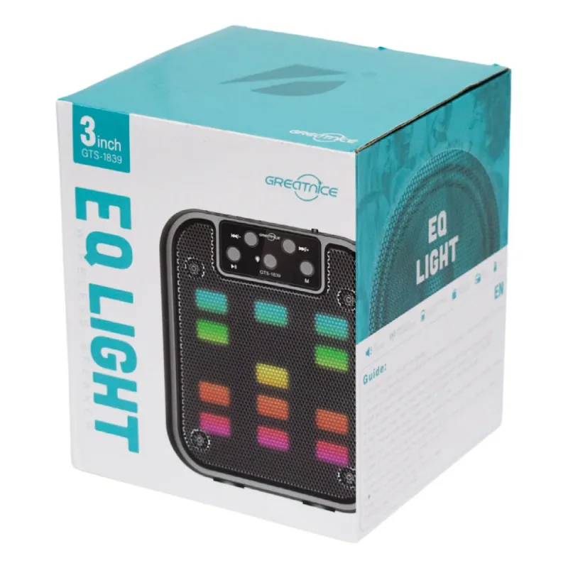 GREATNICE GTS-1839 EQ LIGHT WIRELESS SPEAKER