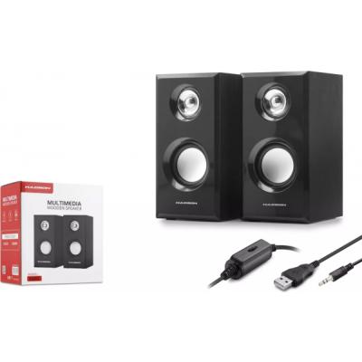 HADRON HD6052 BİLGİSAYAR HOPARLÖRÜ 1+1 7.5*9.4*14.8CM SİYAH