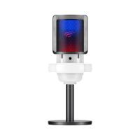 Havit Gamenote GK50 RGB Yayıncı Mikrofon - 24bit/192kHz - Kardioid - Gürültü Engelleme - Type-C + 3.5mm - Beyaz