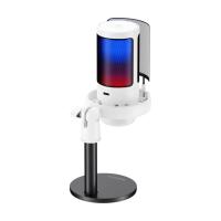 Havit Gamenote GK50 RGB Yayıncı Mikrofon - 24bit/192kHz - Kardioid - Gürültü Engelleme - Type-C + 3.5mm - Beyaz