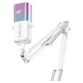 Havit Gamenote GK65 PRO RGB Yayıncı Mikrofon - Beyaz