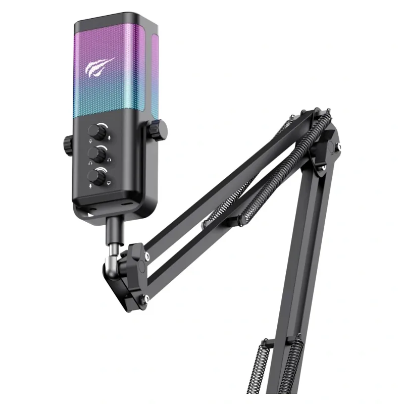 Havit Gamenote GK65 PRO RGB Yayıncı Mikrofon - Siyah