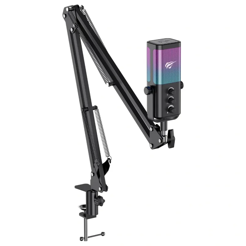 Havit Gamenote GK65 PRO RGB Yayıncı Mikrofon - Siyah