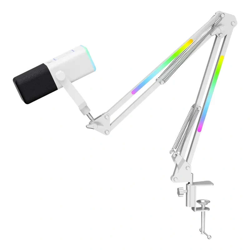 Havit Gamenote GK71 Pro Beyaz RGB Yayıncı Mikrofonu