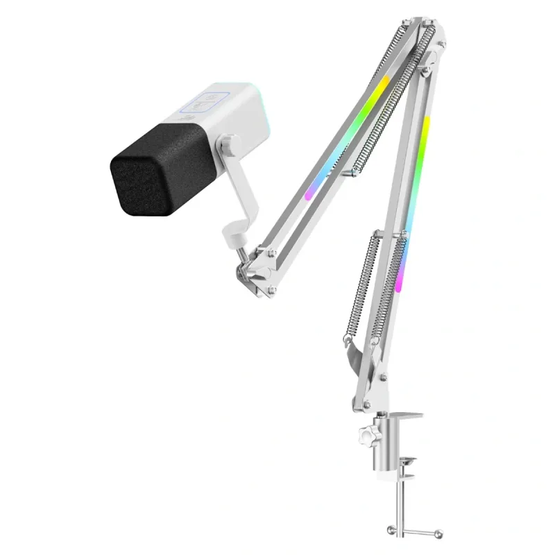 Havit Gamenote GK71 Pro Beyaz RGB Yayıncı Mikrofonu