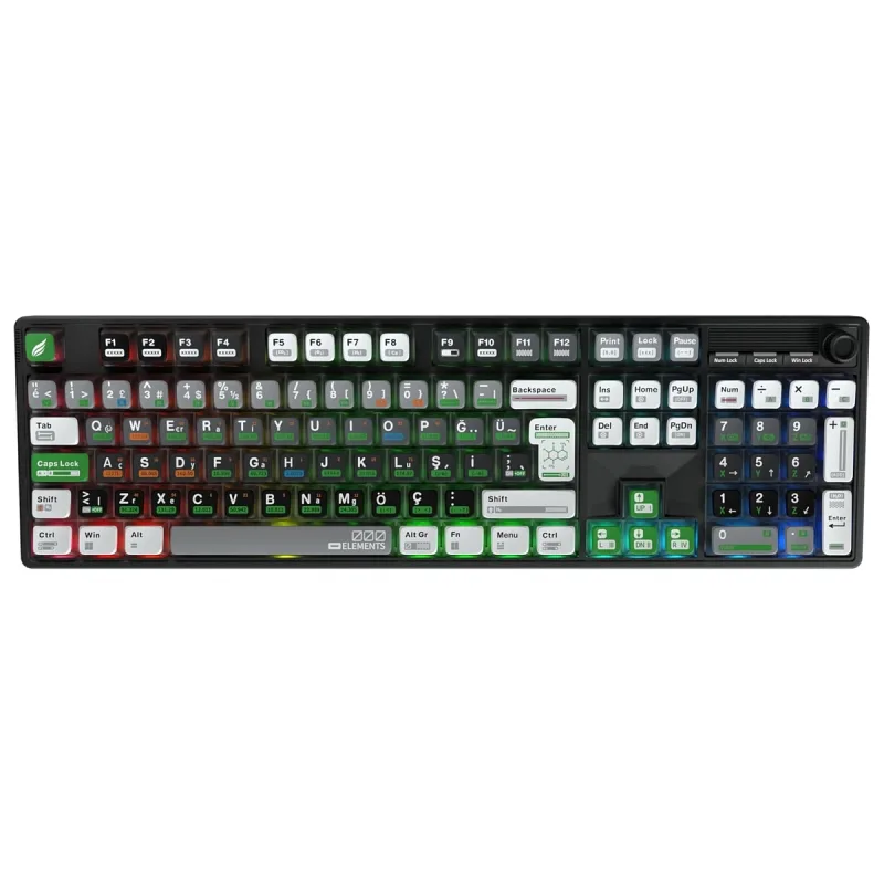 Hawk Gaming Chair HK510 RGB Prelubed Switch Kablolu/Kablosuz Mekanik Oyuncu Klavyesi