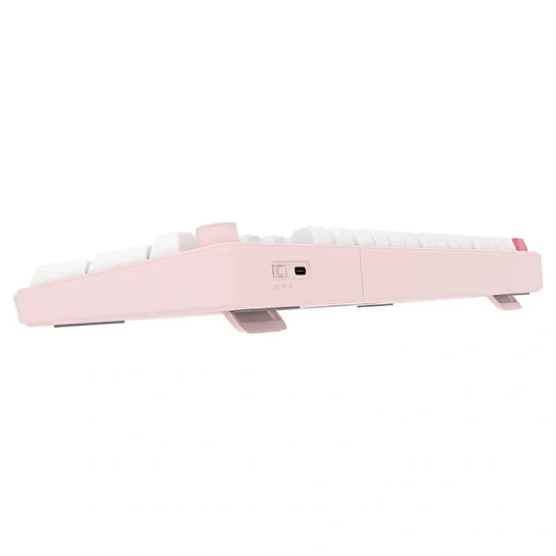 Hawk Gaming HK258 Beyaz-Pembe RGB Membrane Switch Kablolu/Kablosuz Oyuncu Klavyesi
