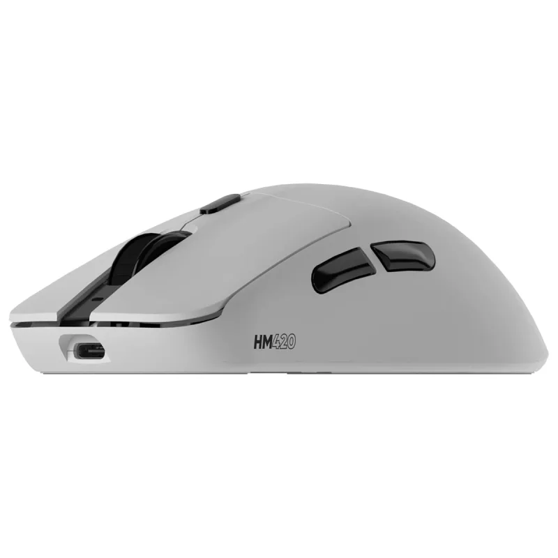 Hawk Gaming HM420 Beyaz Şarjlı Optik Kablolu/Kablosuz Oyuncu Mouse