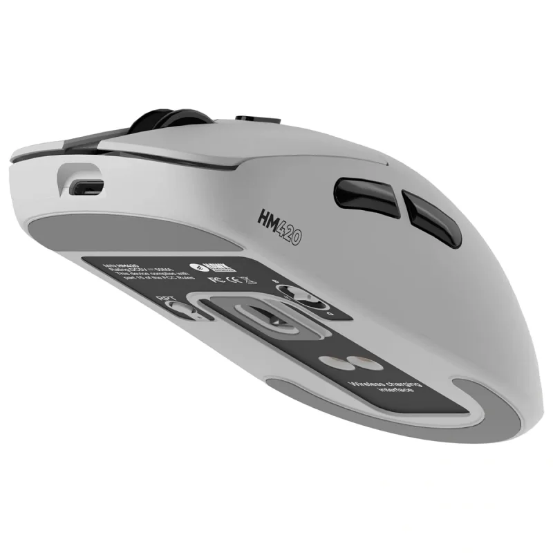Hawk Gaming HM420 Beyaz Şarjlı Optik Kablolu/Kablosuz Oyuncu Mouse