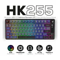 Hawk HK255 Membrane LCD RGB Kablosuz/Bluetooth Gri Mor %75 Türkçe Gaming Oyuncu Klavye