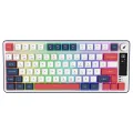 HK255 Membrane LCD RGB Kablosuz/Bluetooth Mavi Kırmızı %75 Türkçe Gaming Oyuncu Klavye